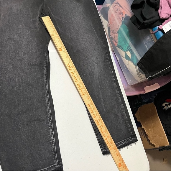 Gap High Rise Vintage Slim Jeans Washed Black Plus Size 35 Inches US 20 O - Picture 10 of 12